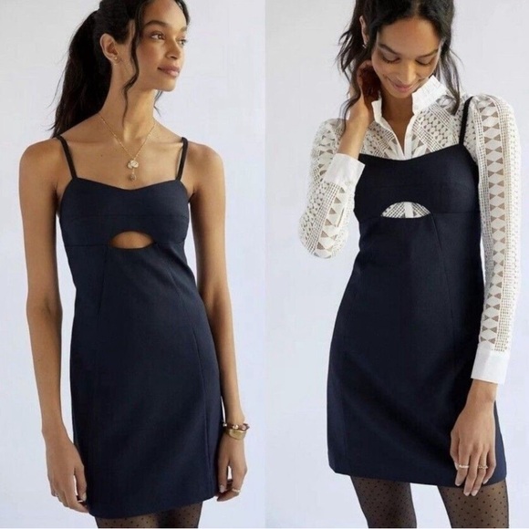Anthropologie Dresses & Skirts - Anthropologie x Mare Mare NWT Navy Cut Out Shift Mini Dress Size XL